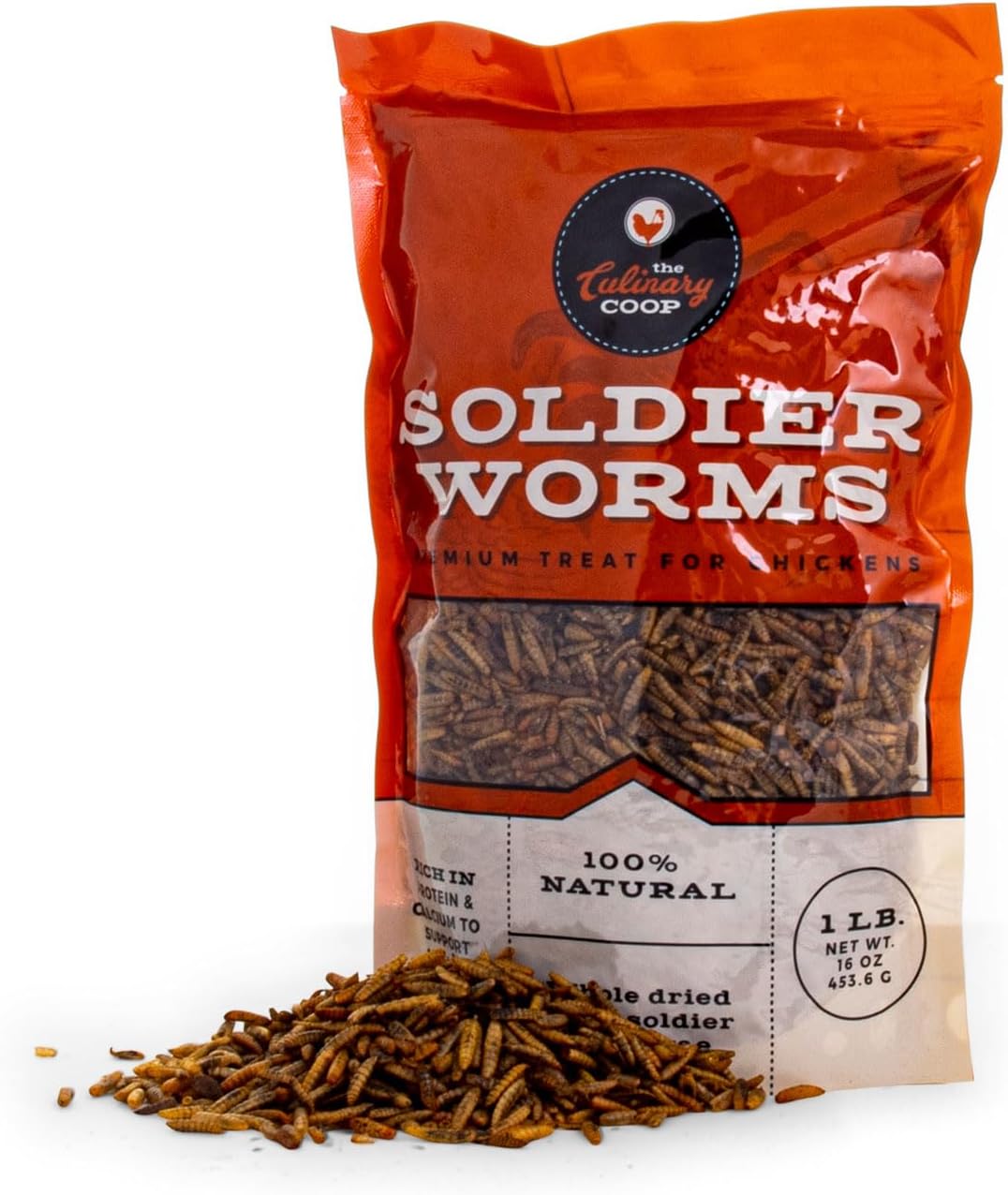 Fluker's Culinary Coop Premium Chicken Treats, Dried Soldier Worms
