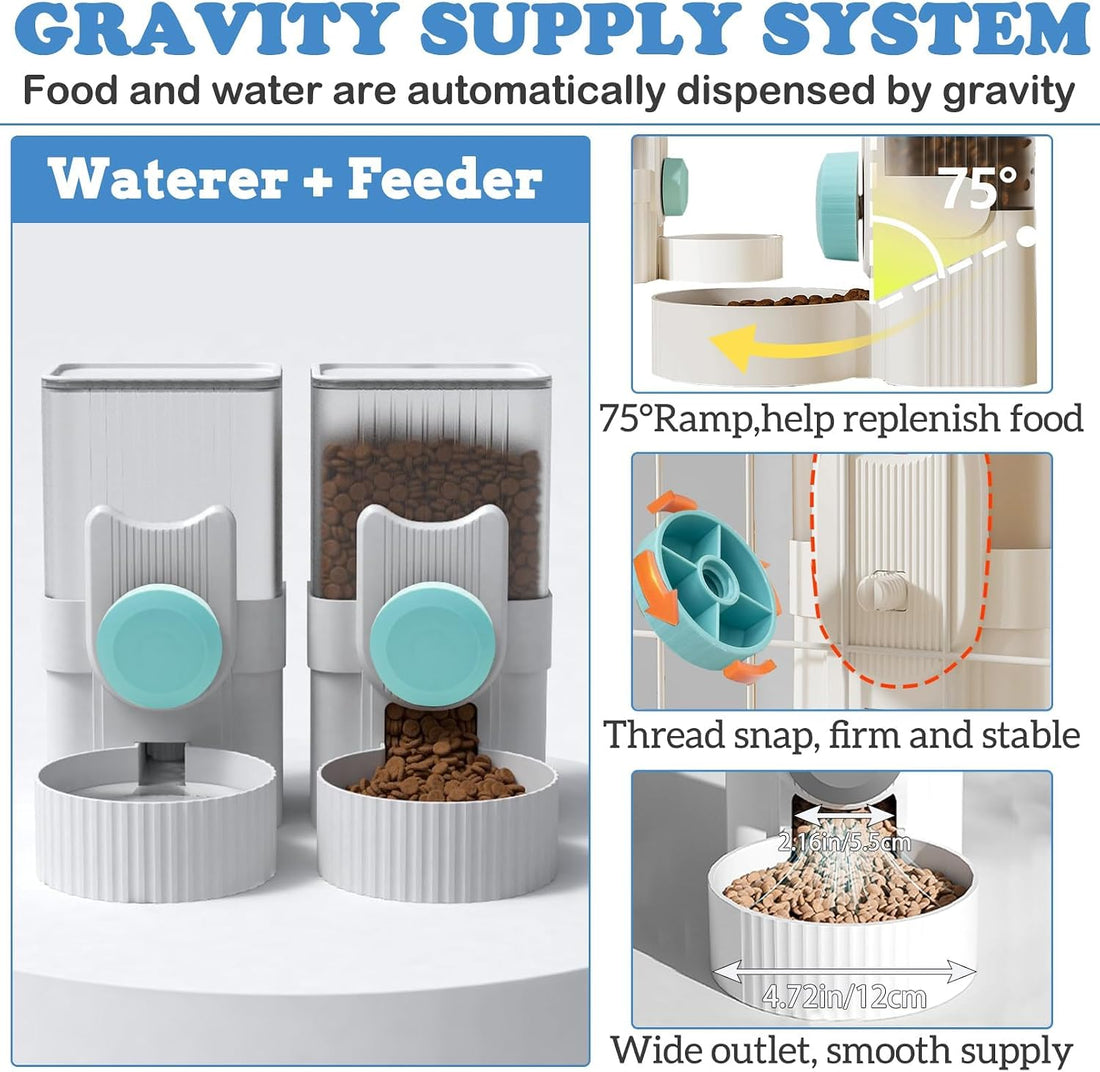 Kathson Gravity Auto Bunny Water Dispenser Automatic Rabbit Feeder