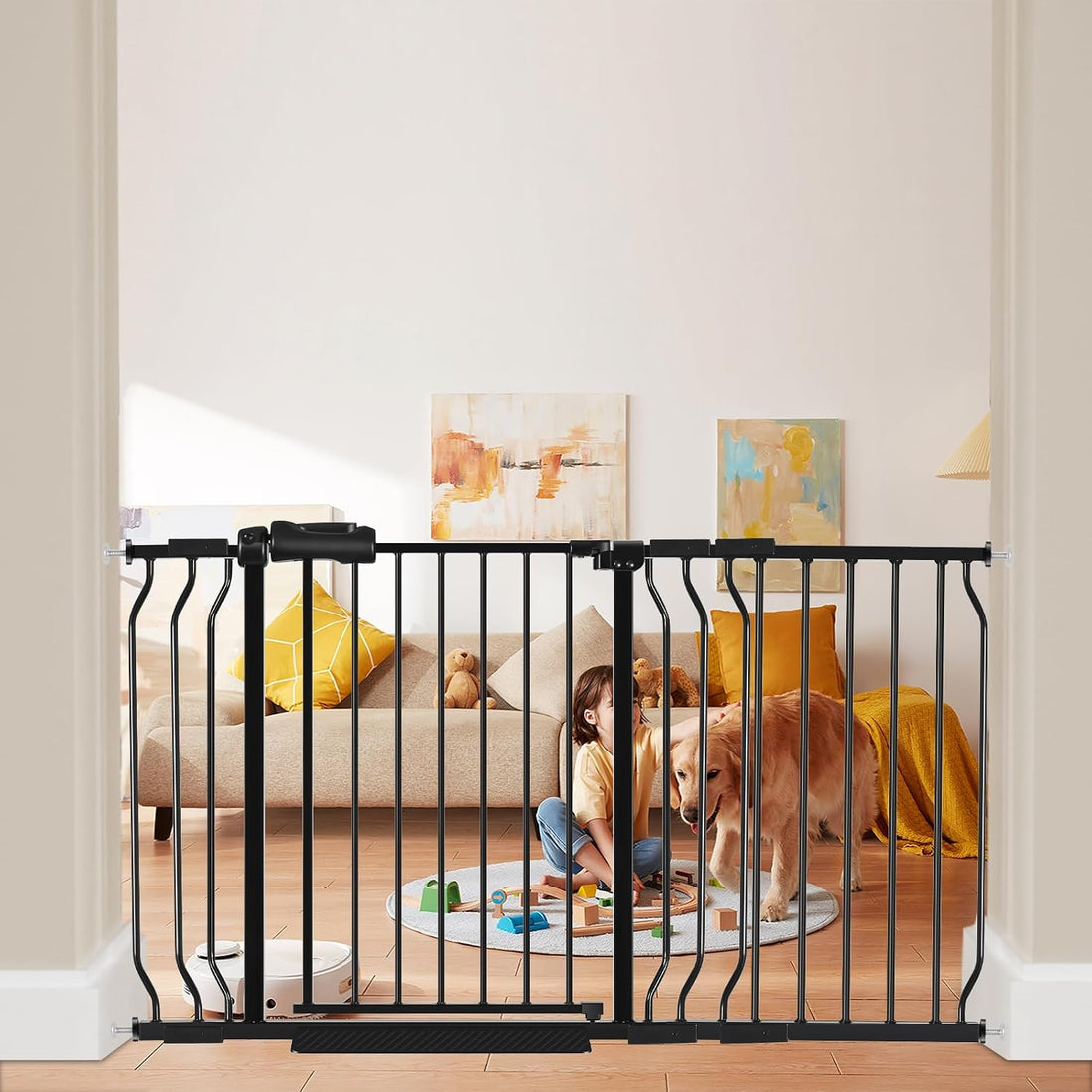 57.5-62 Inch Extra Wide Baby Gate for Doorway Stairs