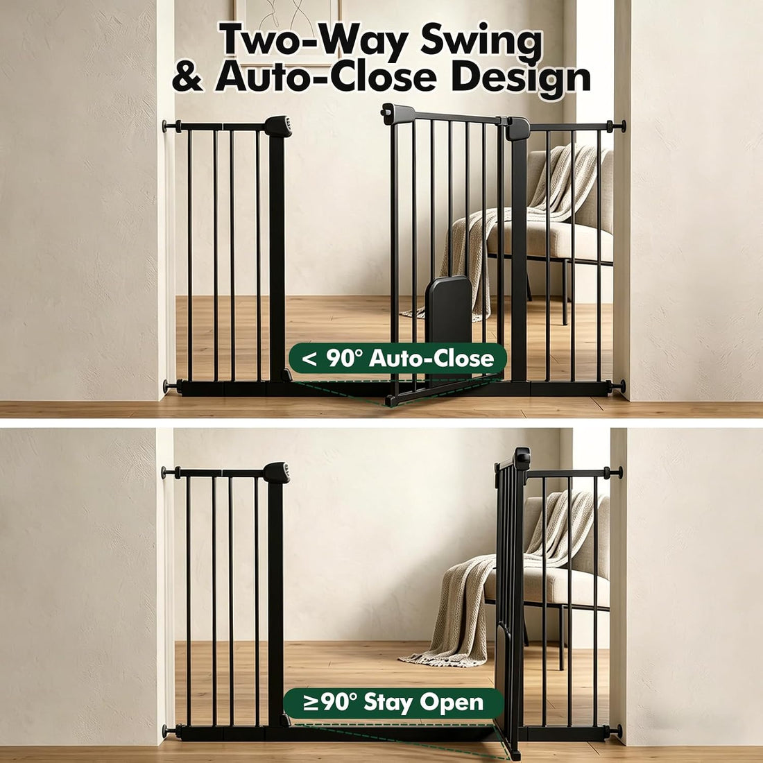 Metal Pet Gate with Cat Door