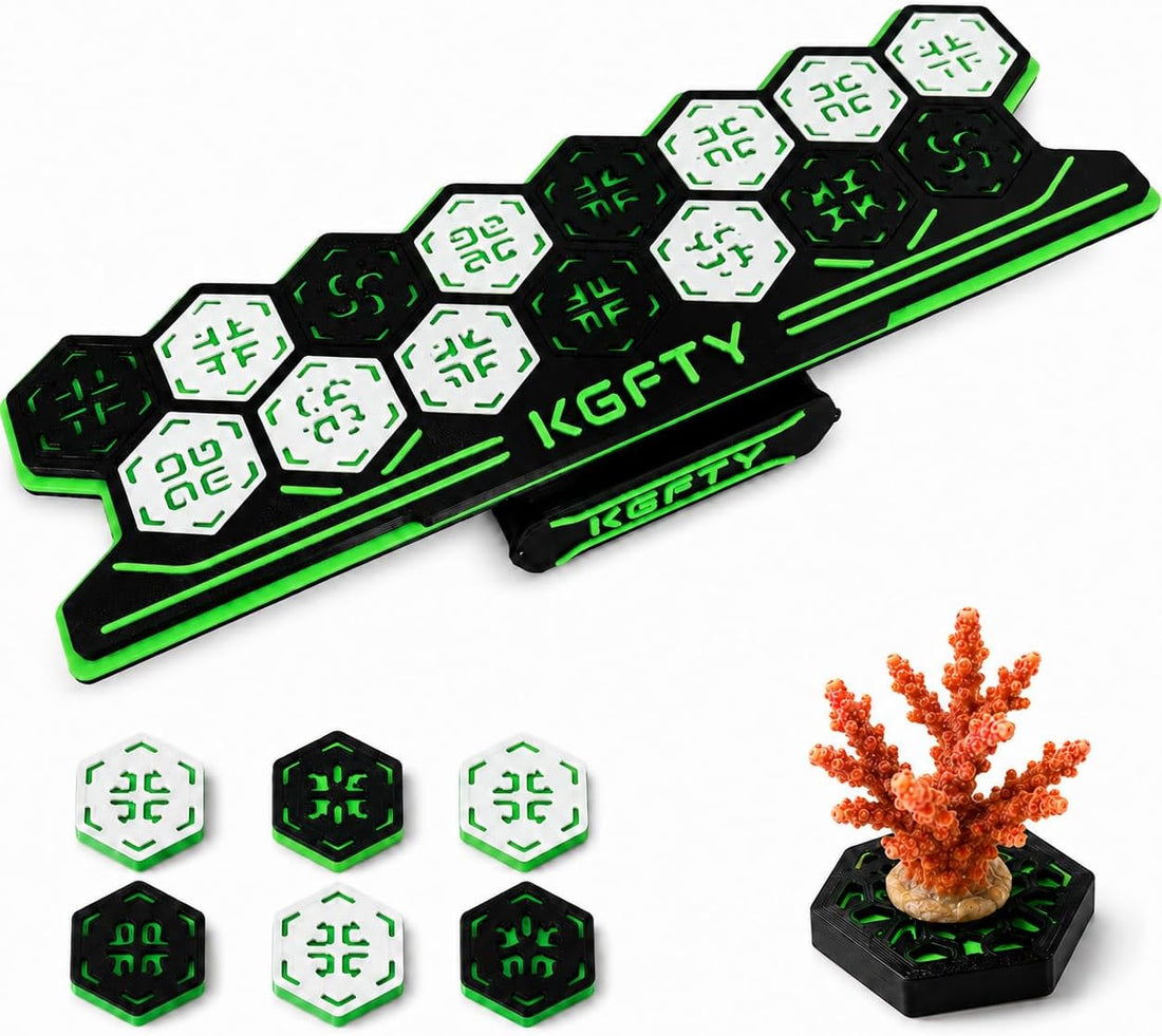 Magnetic Coral Frag Rack, 15-Hole Frag Plug Holder for Reef Tan