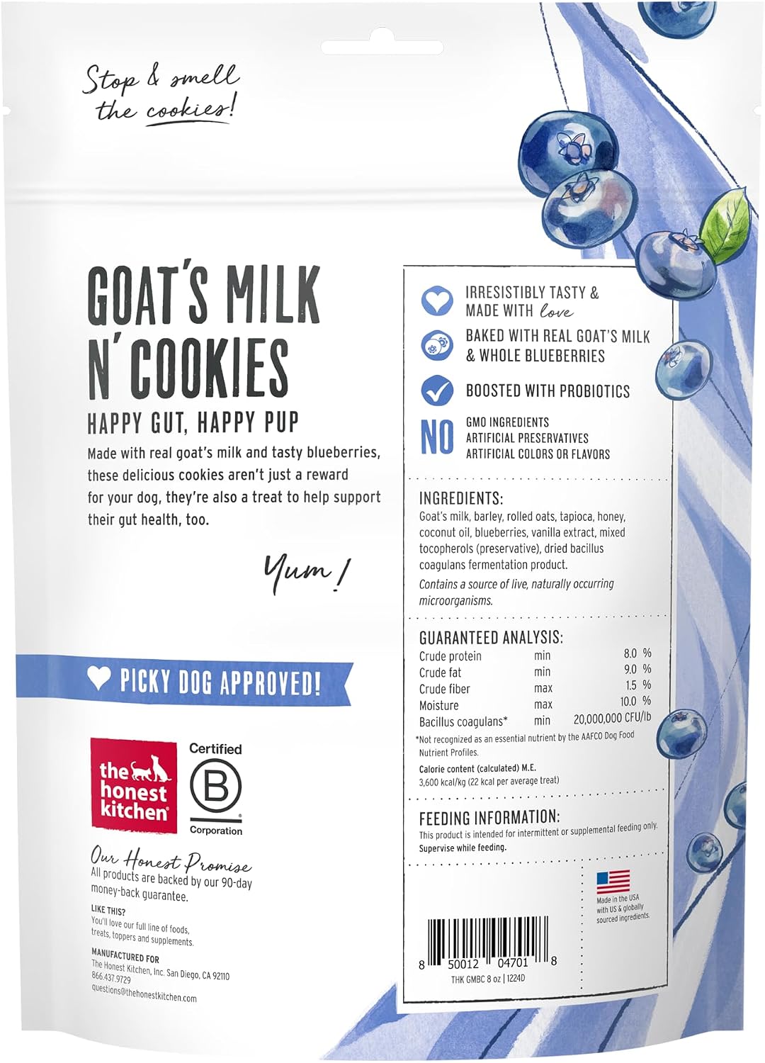 The Honest Kitchen Whole Grain Goat’s Milk N’ Cookies Dog Treats