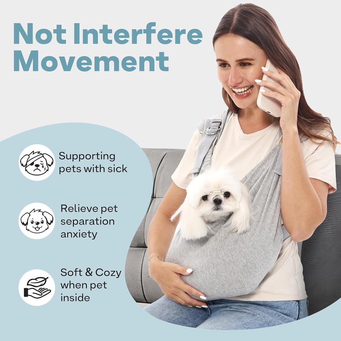 Supet Dog Sling Carrier for Small Pet