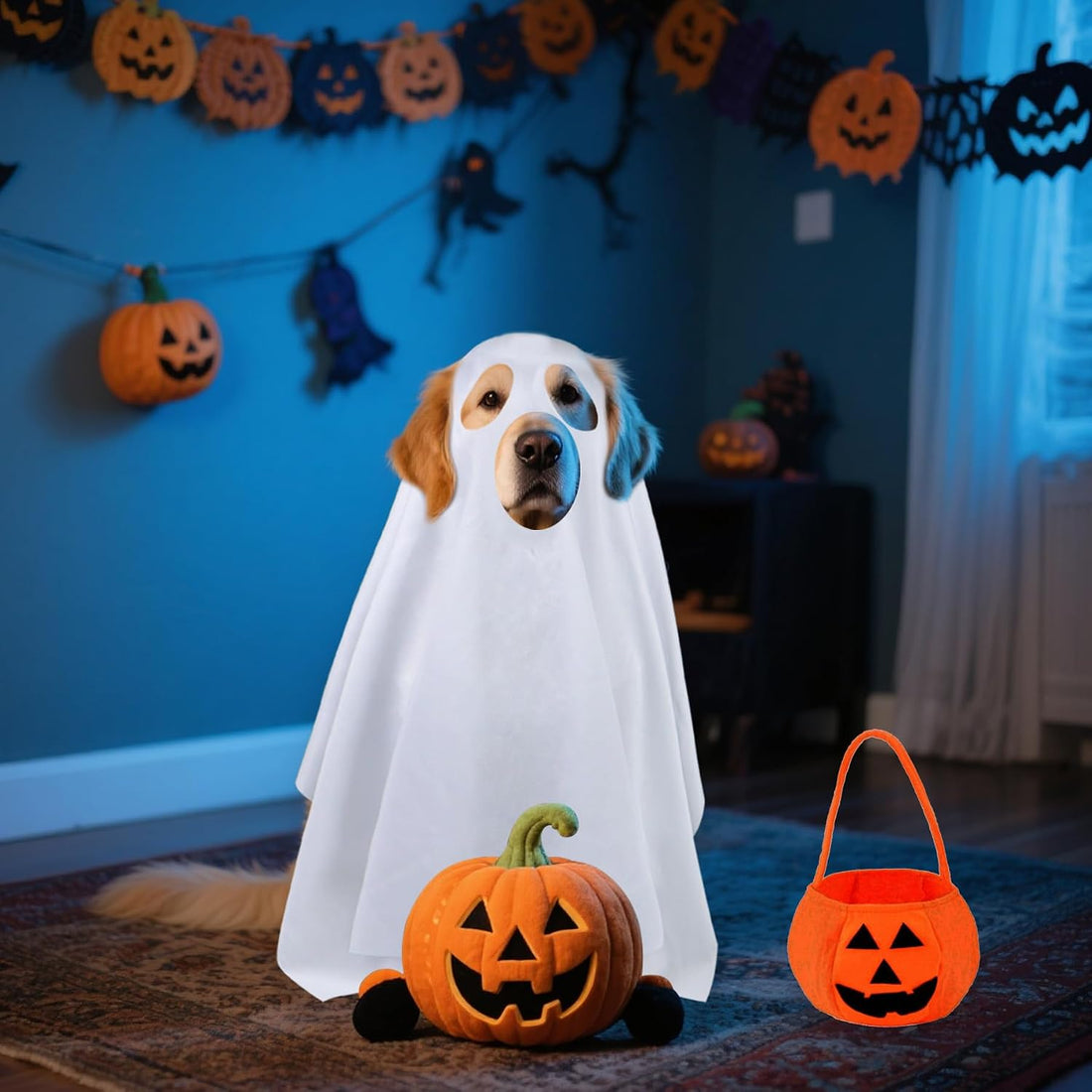 Dog Halloween Costumes, Dog Ghost Costume Funny Pet Ghost Costume