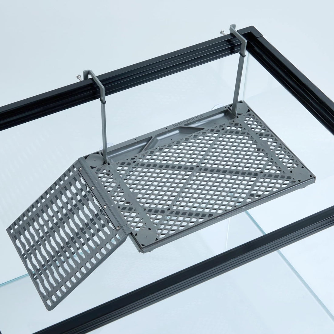Large Hanging Turtle Basking Platform with Ramp, Food Tray, Upgraded