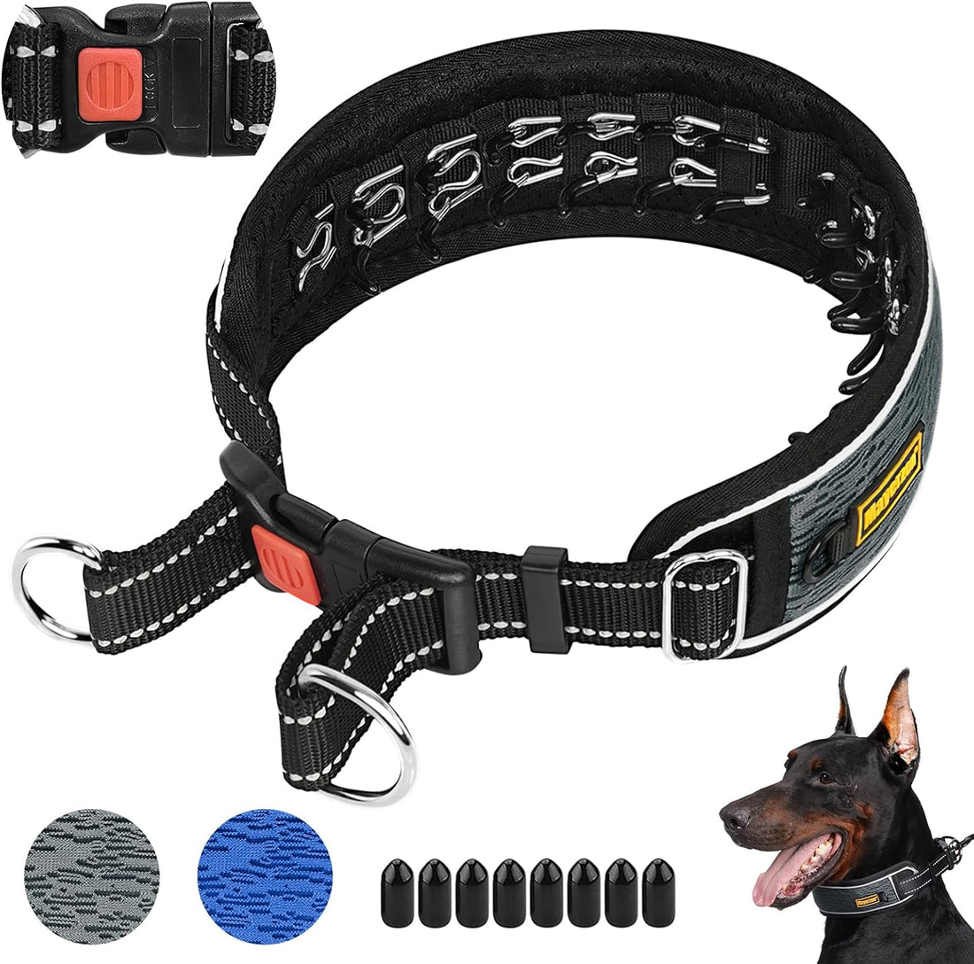Mayerzon No Pull Collar for Large Medium Dogs Walking that Pull, Cyan