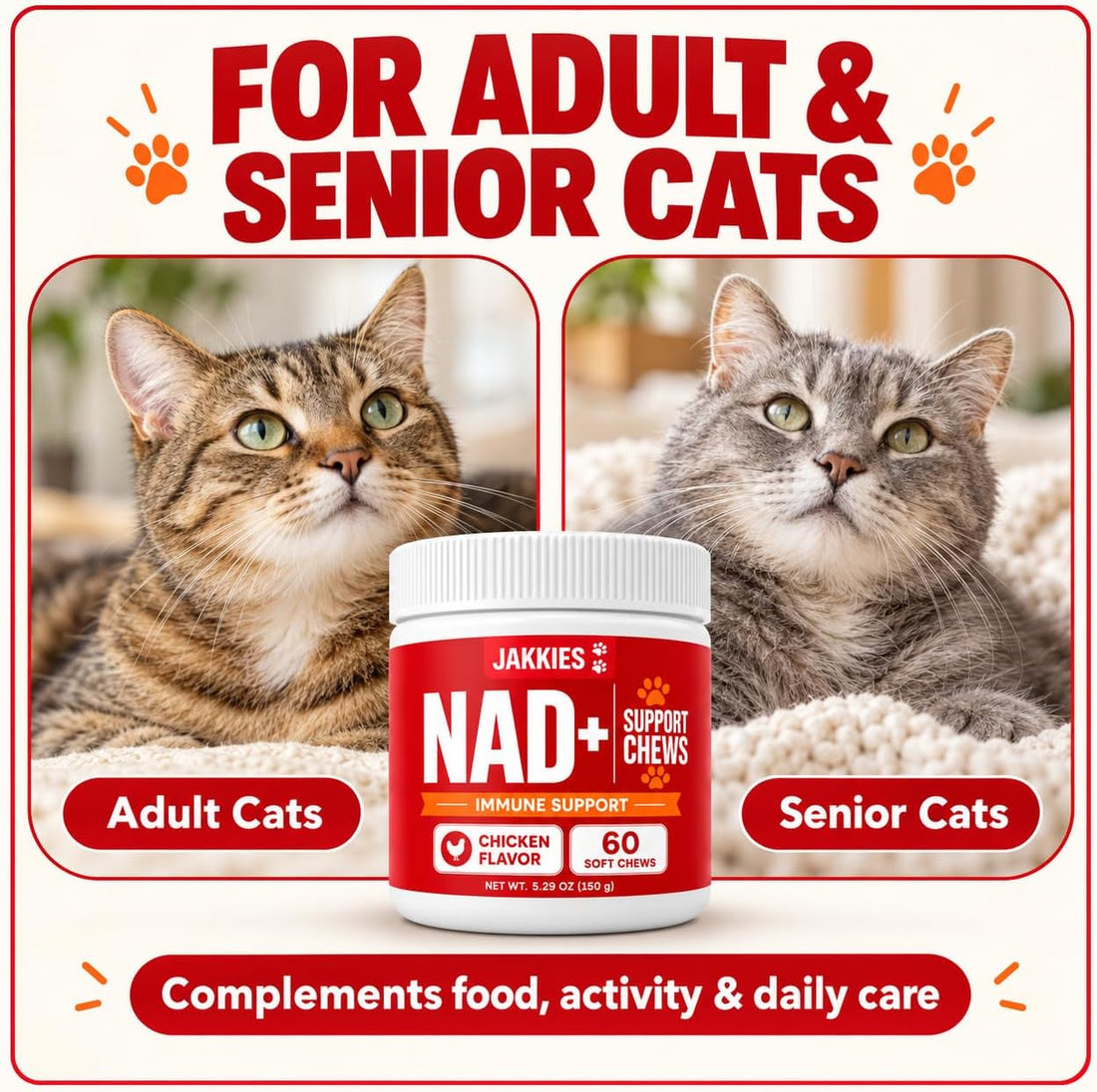 Jakkies NAD+ Support Chews for Cats