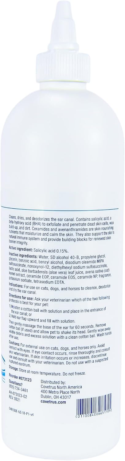 Covetrus CeraSoothe® SA Ear Cleansing Solution for Dogs, Cats & Horses
