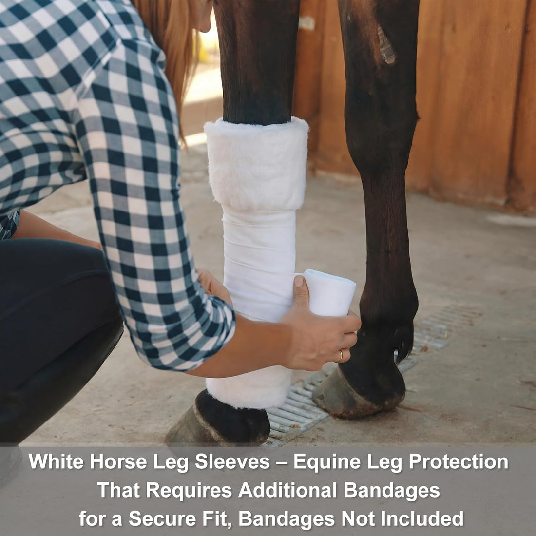 Abbylike 12 Pack Cotton Horse Leg Wraps Liner