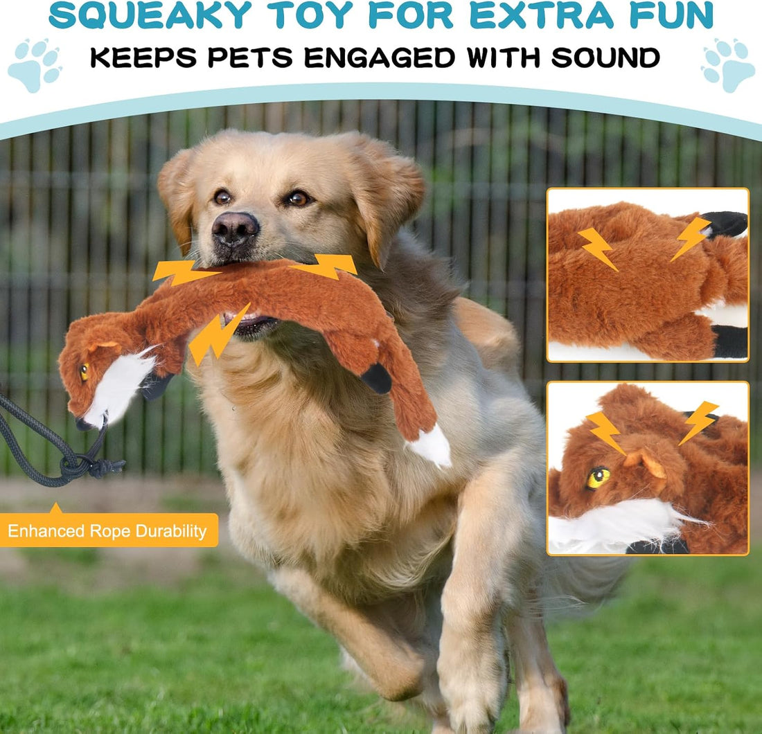 YILAKO Flirt Pole for Dogs - Heavy Duty Interactive Dog Rope Toy