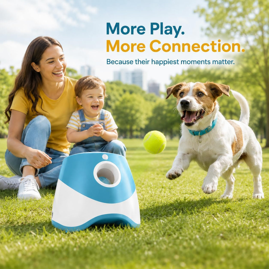 Automatic Dog Ball Launcher with 3 Adjustable shoot distance