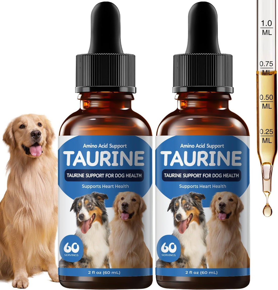 Taurine Liquid Supplement for Dogs, Heart & Muscle Function