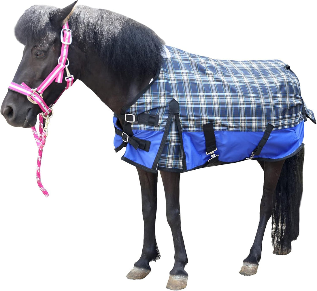 600D Mini Horse/Pony Blanket, 0g No-Fill Waterproof Turnout Sheet