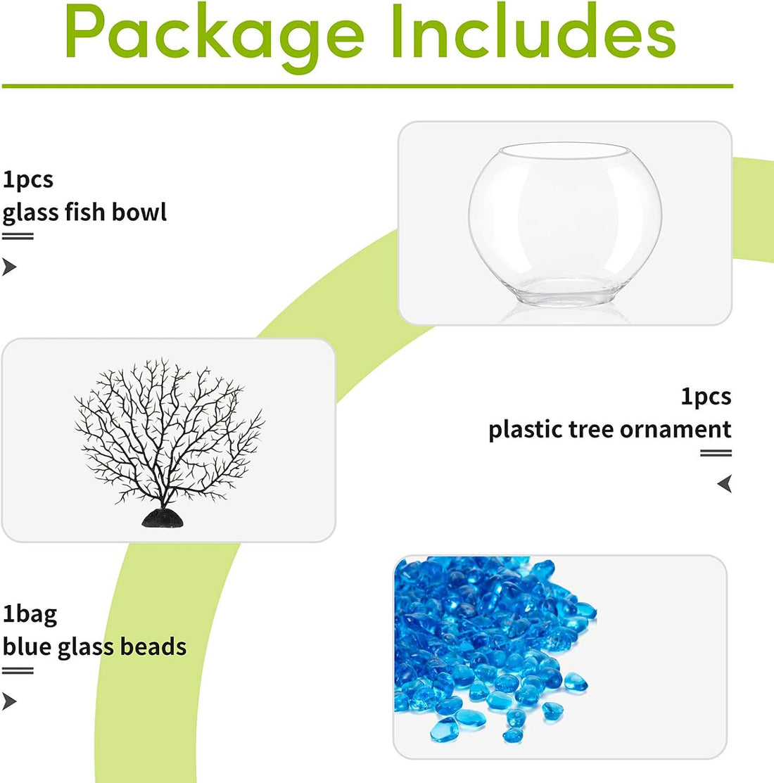 hygger Mini Glass Oblate Fish Bowl Kit