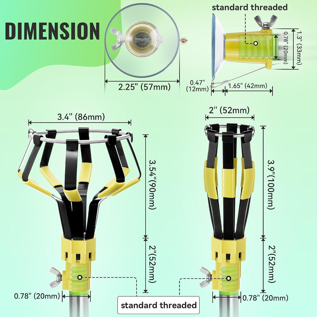 Dreyoo 4 Pcs Light Bulb Changer Set, Suction Cup & Cage Changer