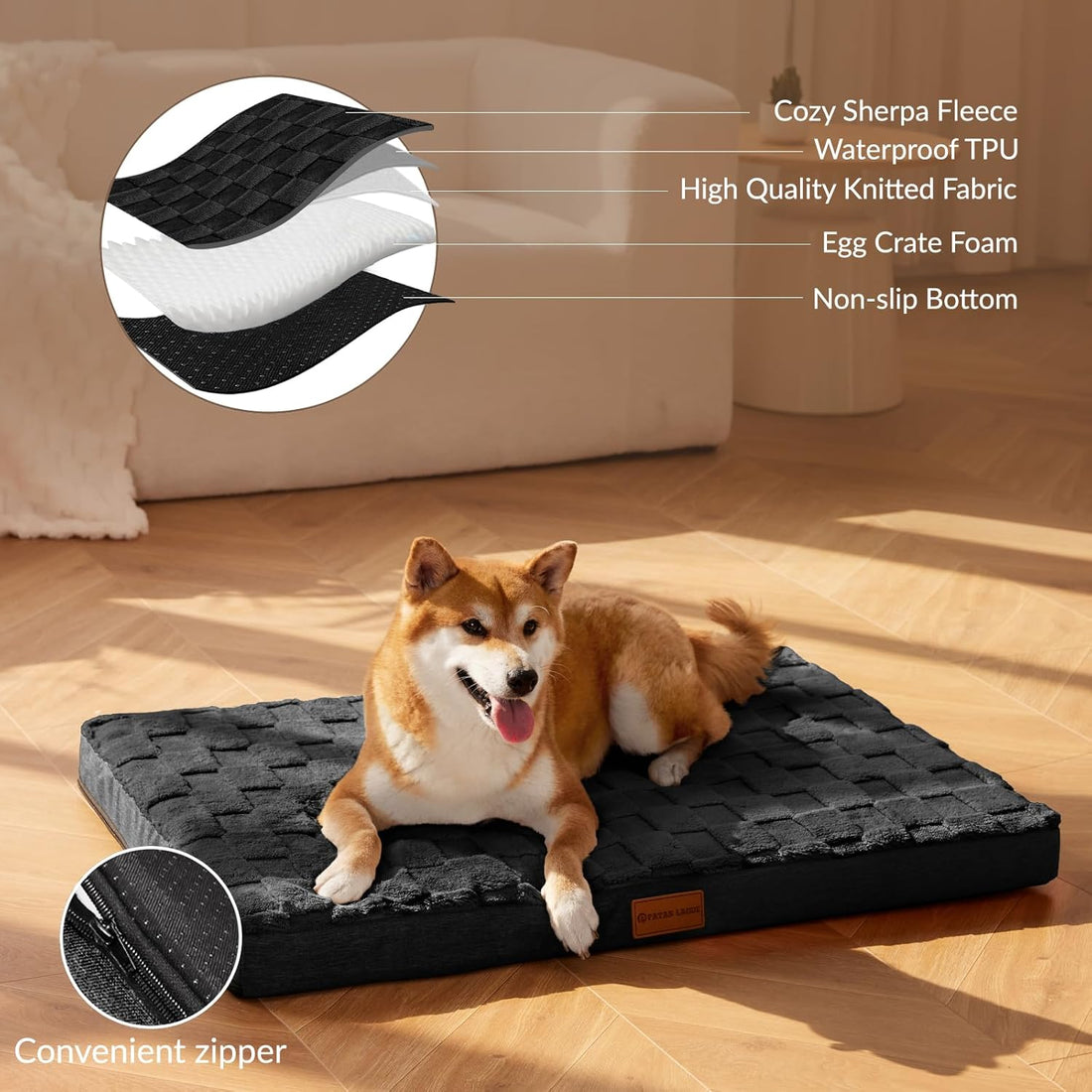 Patas Lague Orthopedic Dog Bed Large Sized Dog 36''X24''