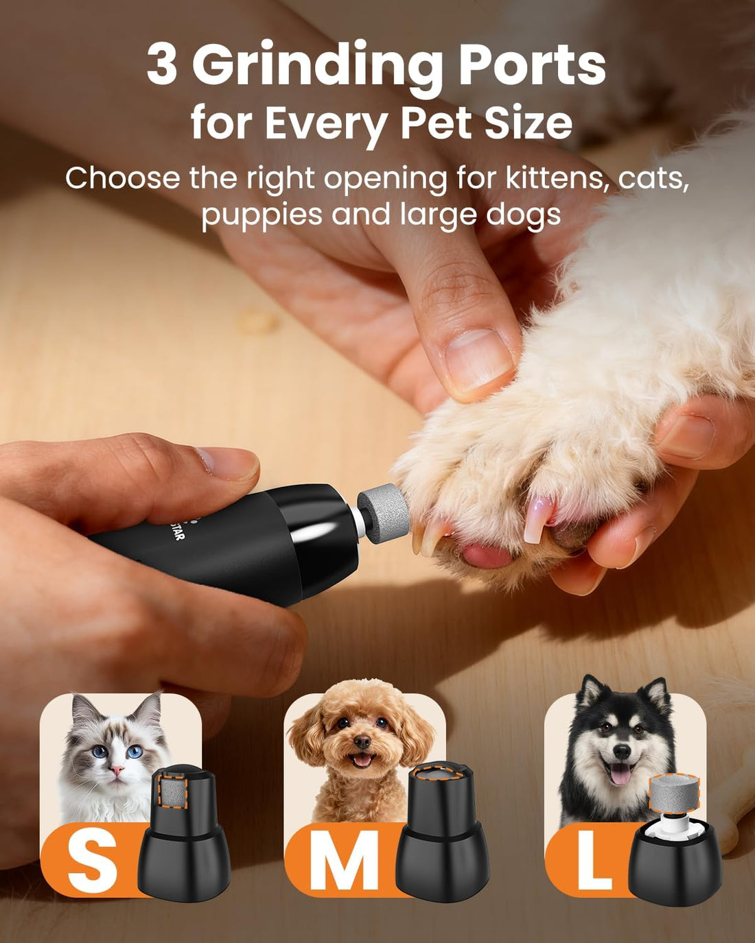 M&M STAR Dog Grooming Kit, 4-in-1 Dog Clippers for Grooming