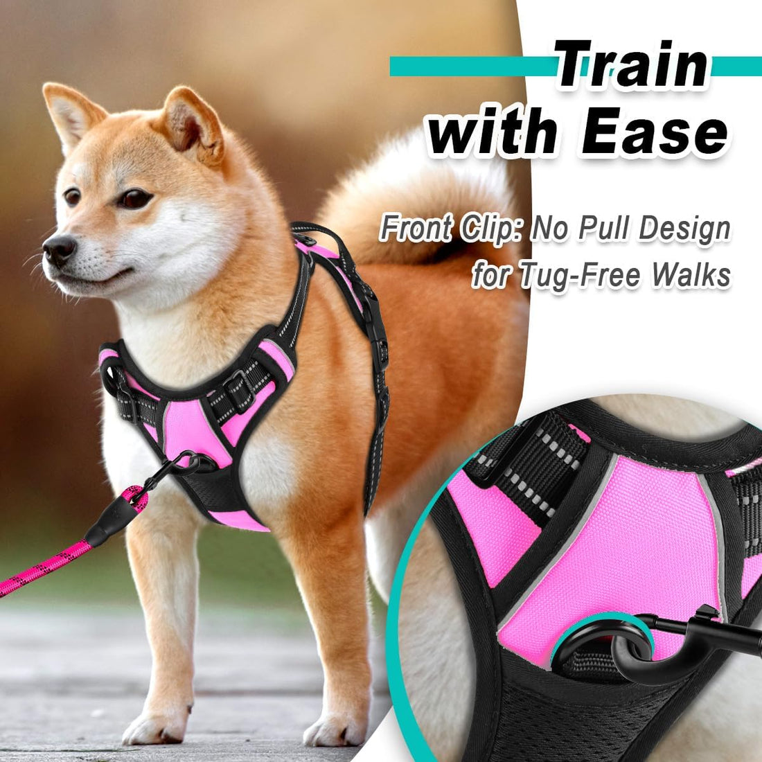 BARKBAY No Pull Pet Harness Dog Harness Adjustable Outdoor Pet Vest