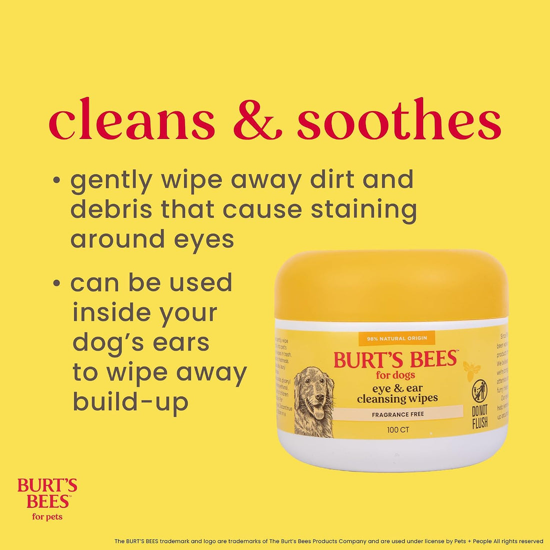 Burt’s Bees for Pets Eye and Ear Cleansing Wipes for Dogs