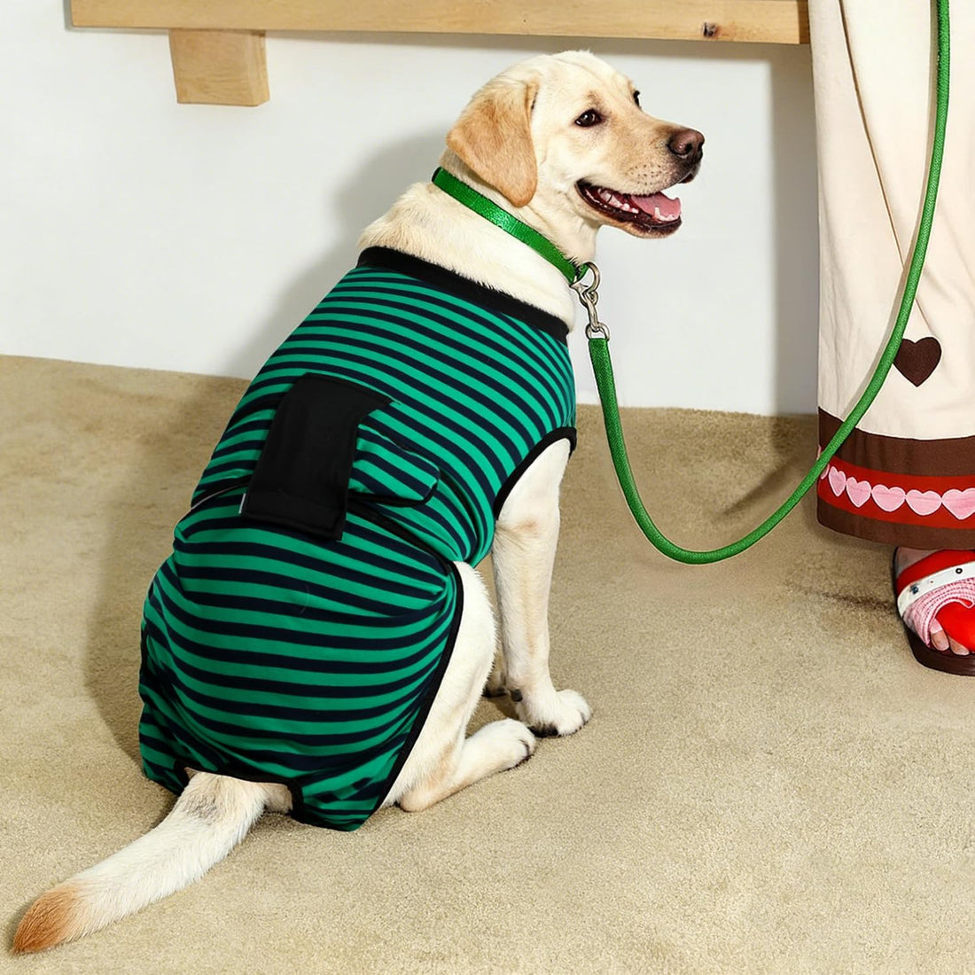 Recovery Suit for Dogs Cats After Surgery, Cone Alternative, Pink, L