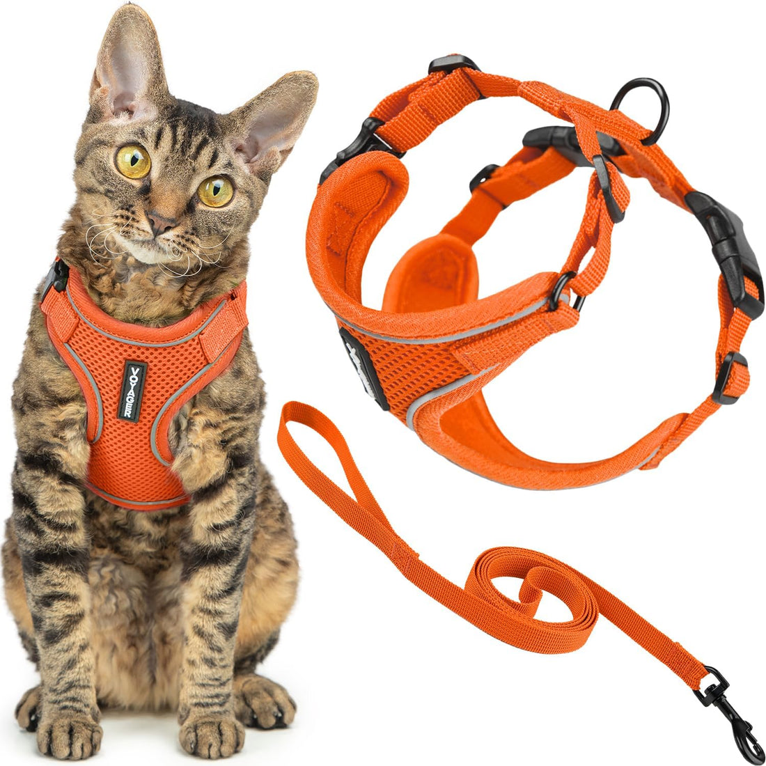 Voyager Escape-Proof Step-in Harness & Leash - Orange, Small