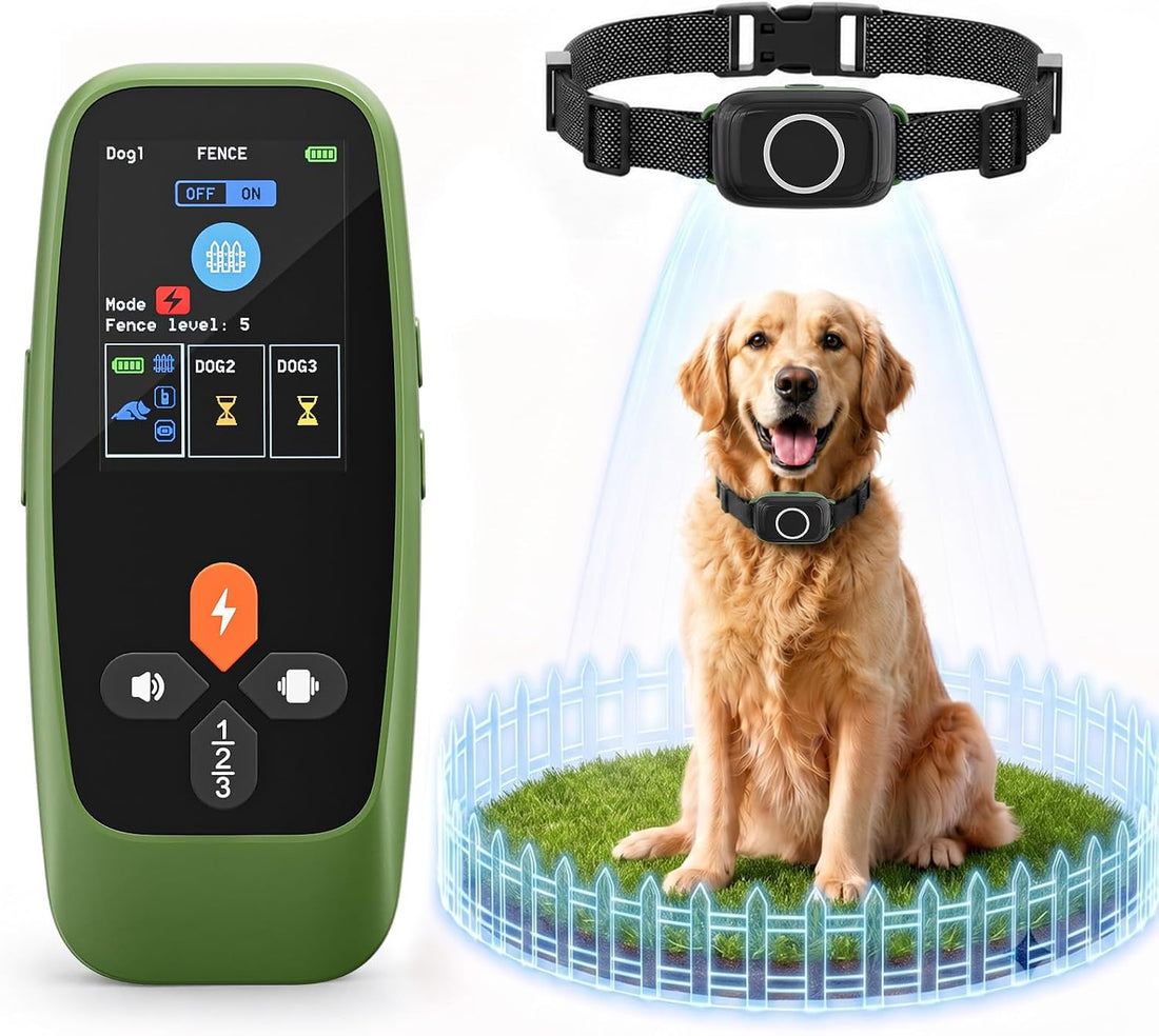 GPS Wireless Dog Fence System, Wireless Fence Collars, No Subscription