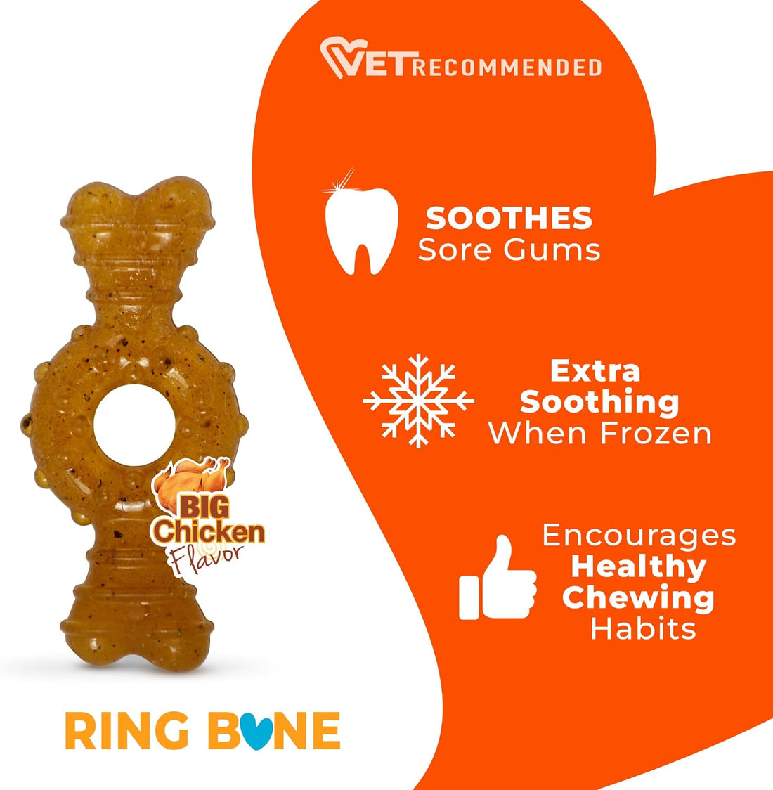 Nylabone Ring Bone Chew Toy for Puppies, Puppy Teething Toys