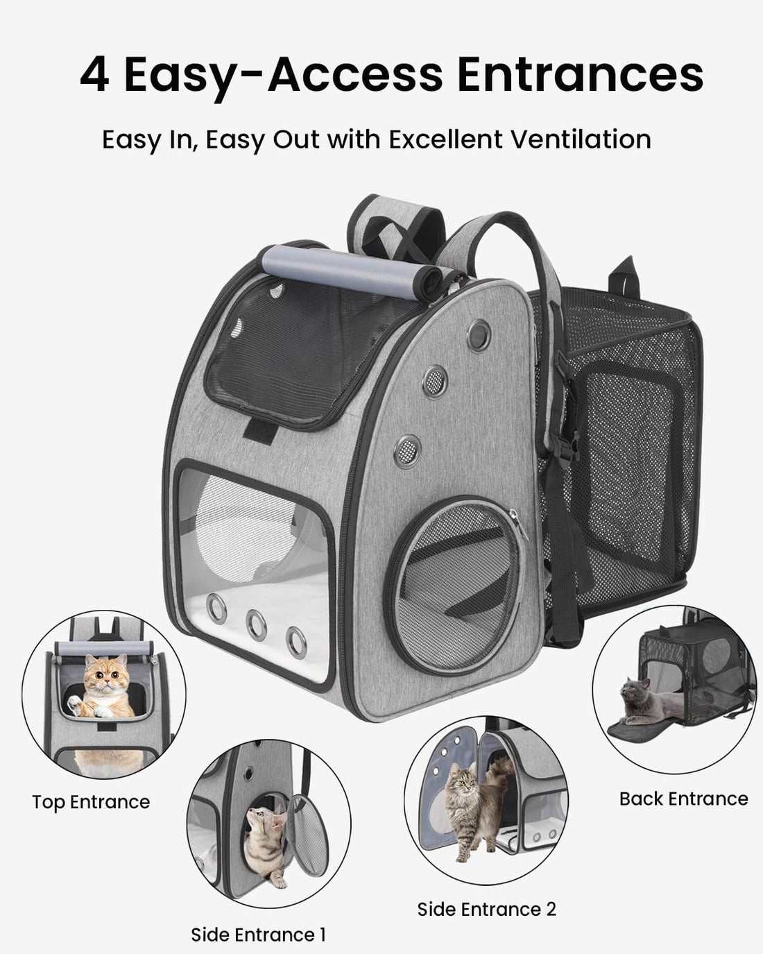 COVONO Expandable Cat Backpack Carrier