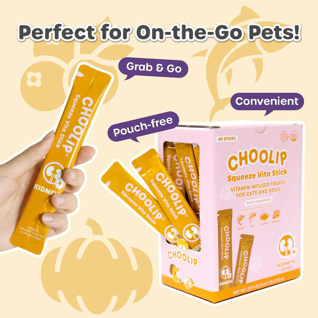 Choolip Squeeze Vita Stick Lickable Cat and Dog Treats