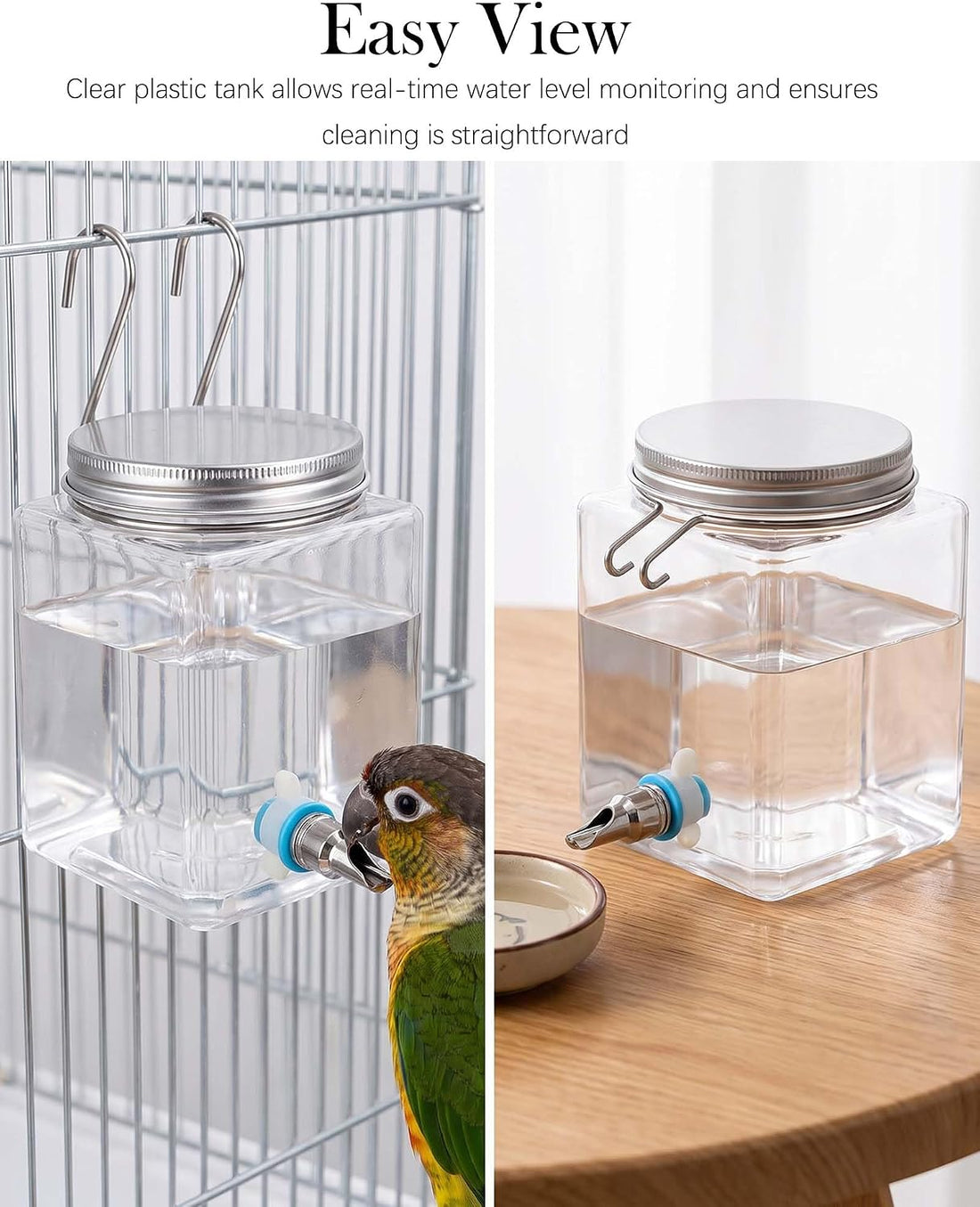 Parrot Needle Water Bottle, Leakproof Bird Automatic Water