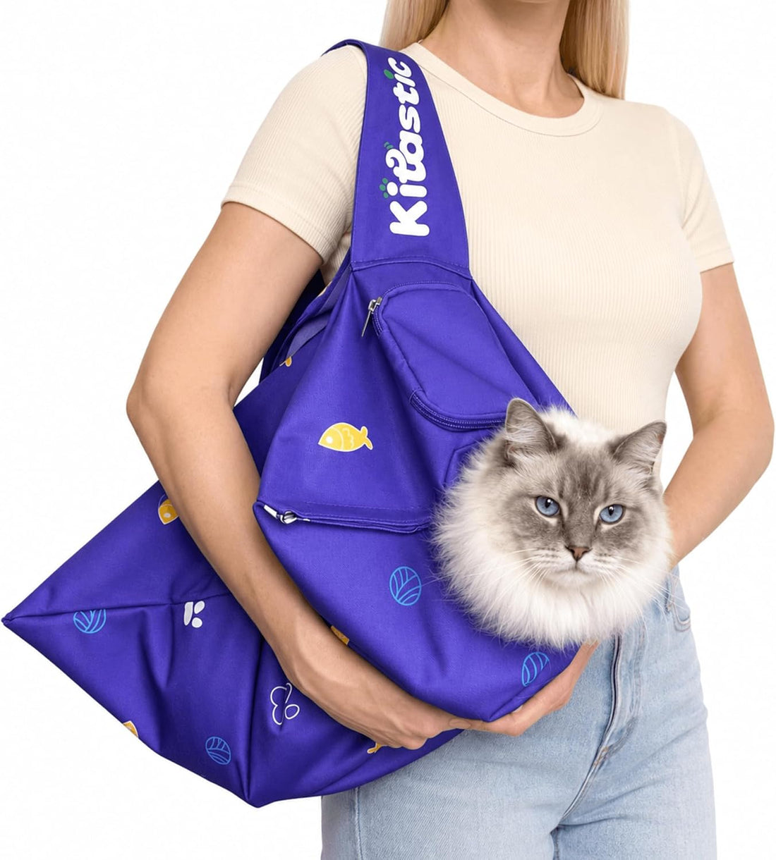 Cat Carrier Pouch - Soft Calming Sling, Vet, Grooming