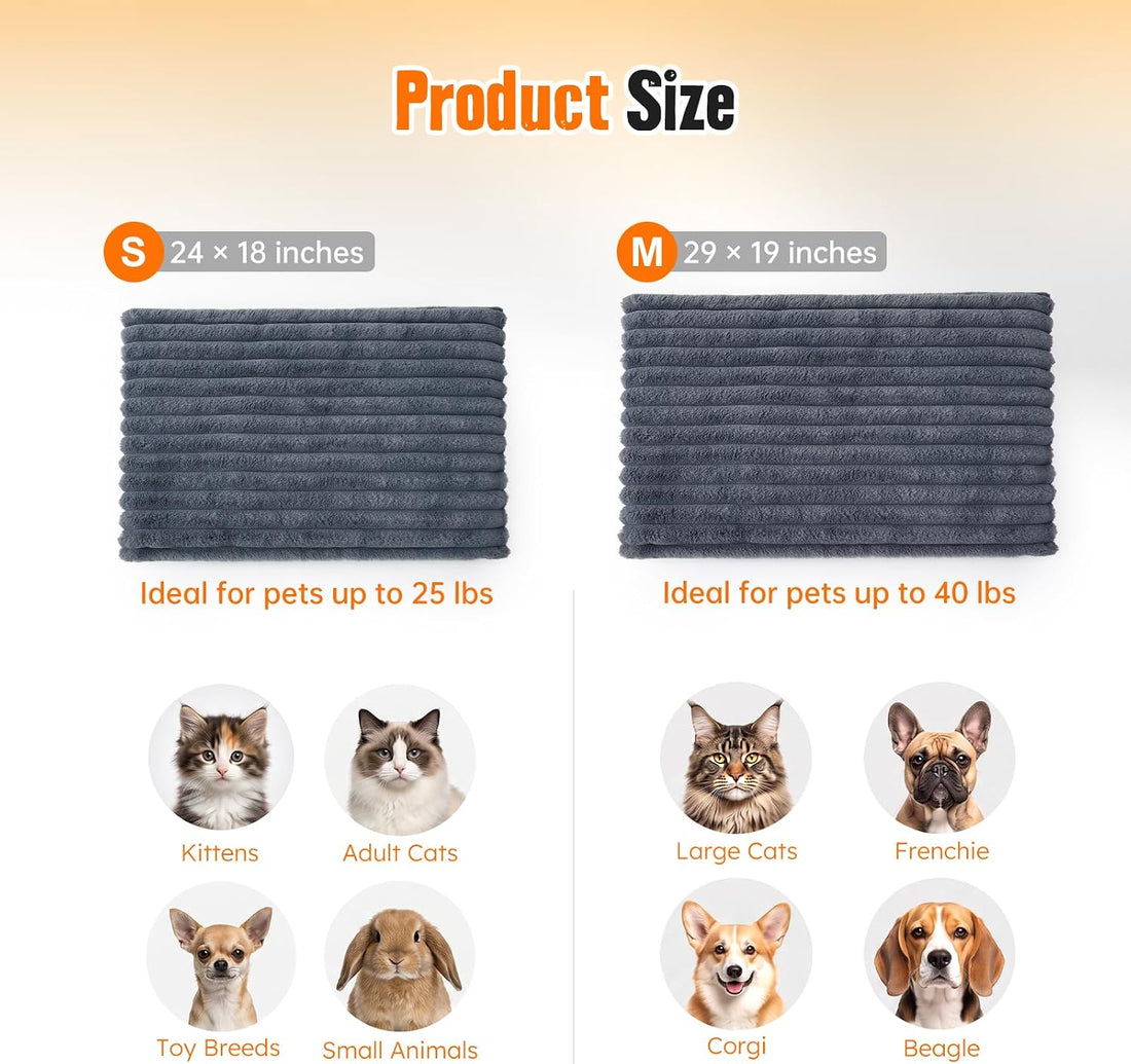 ZOMISIA Self Warming Cat Bed Mat, Thermal Heating Pad for Crate
