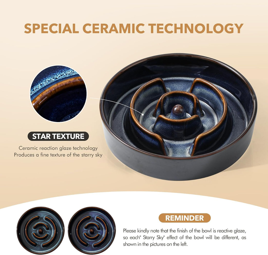 Havniva 1.2 Cup Elevated Slow Feeder Dog Bowls