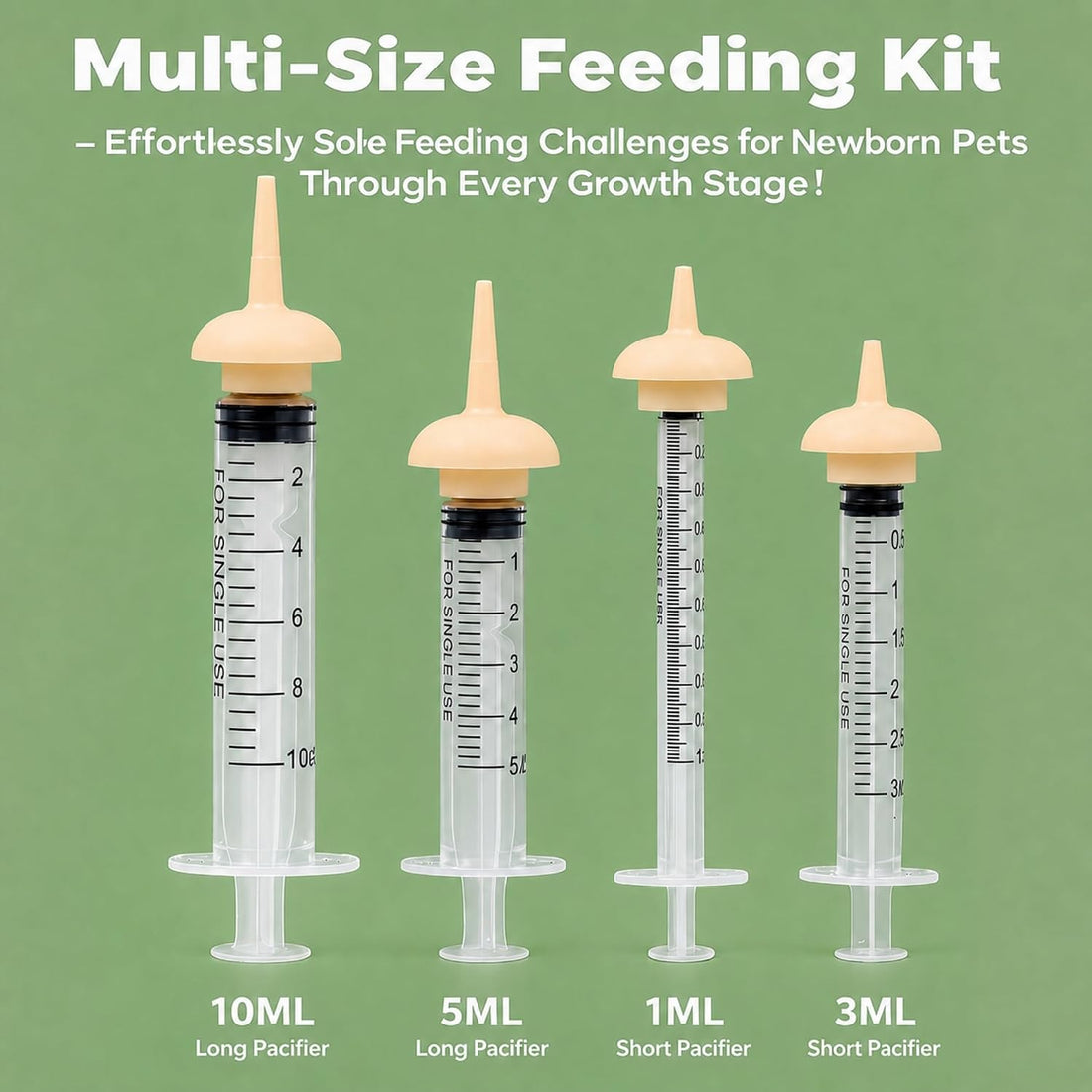 Pet Nursing Kit, Kitten Bottle Feeding Set with Nursing Nipples