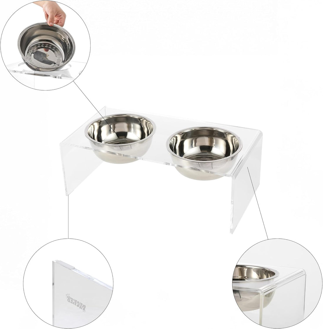THE LICKER Store DBL2001A Keaton 7.5" Medium/Large Modern Lucite