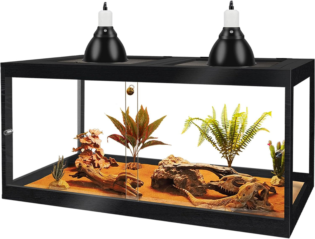 PROLEE Retile Tank,Bearded Dragon Tank,Lizard Tank with Metal Mesh