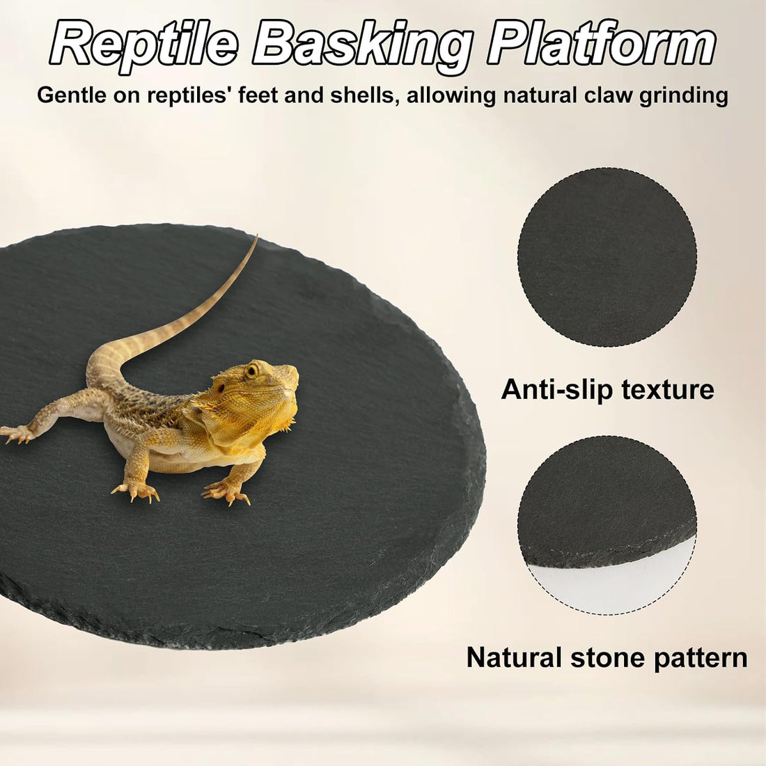 Reptile Tortoise Basking Slate Rocks Habitat Tiles Platform