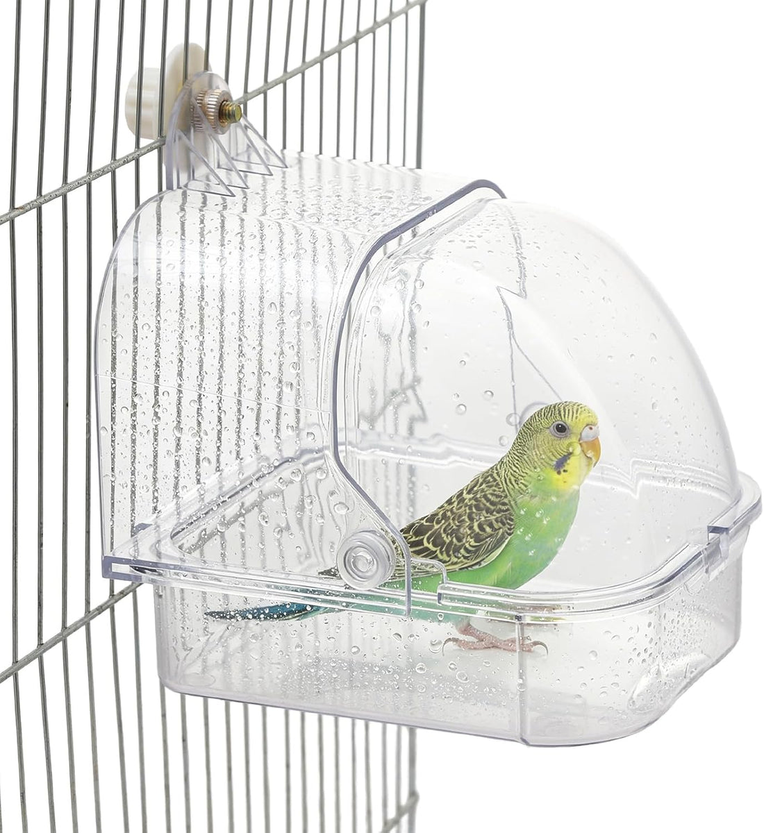 Bird Bath for Cage Hanging Bird Bathtub with Detachable Drawer