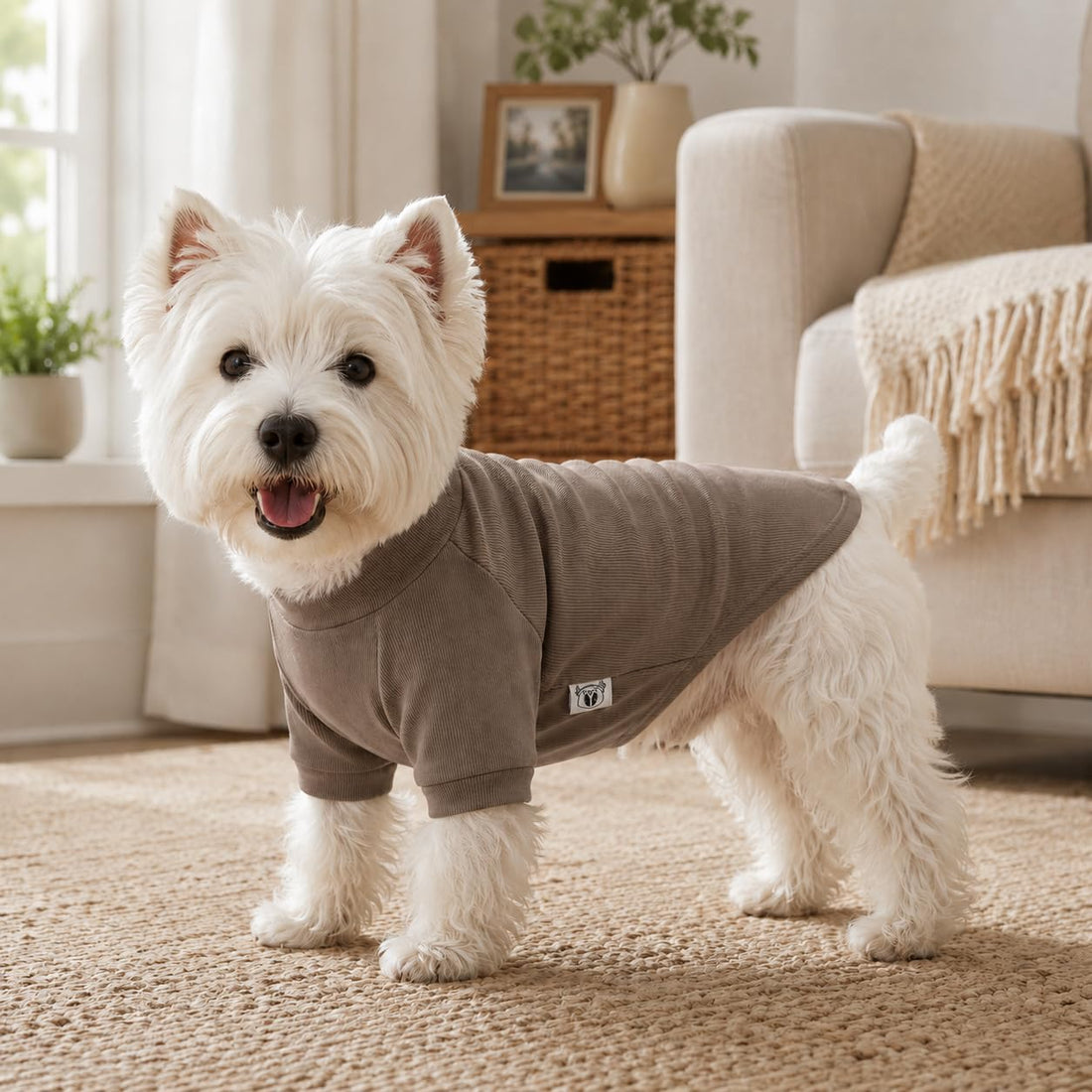Lovelonglong Ribbed Dog T-Shirt Cotton Knitted Dog Sweaters for All