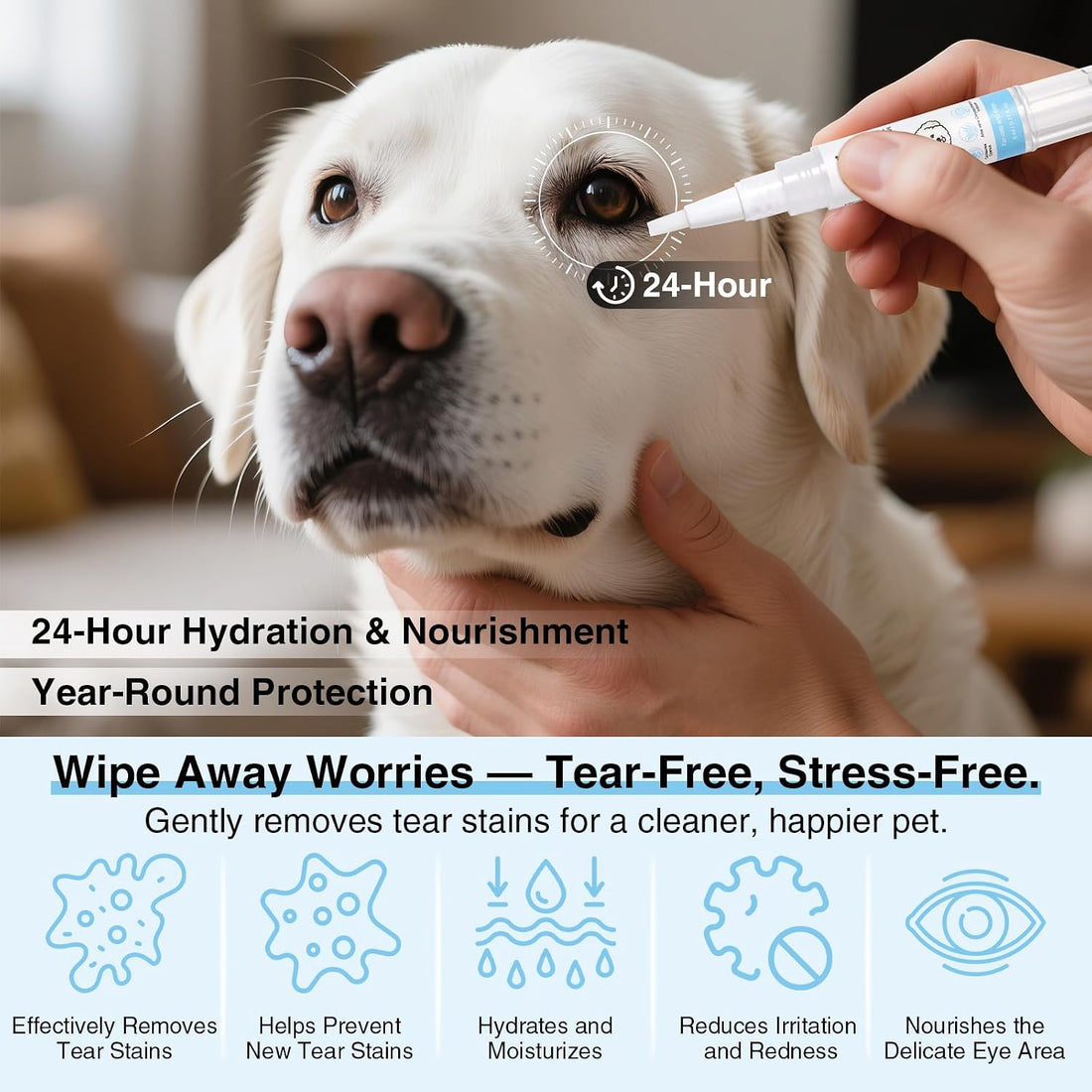 Tear Stain Remover Pen for Dogs & Cats