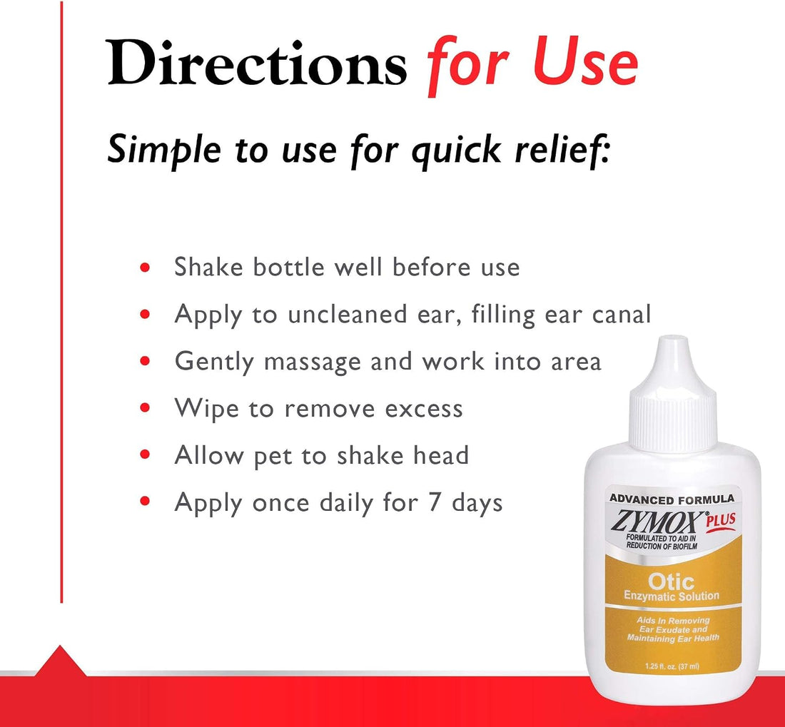 Zymox Advanced Formula Otic Plus Enzymatic Ear Solution for Dogs