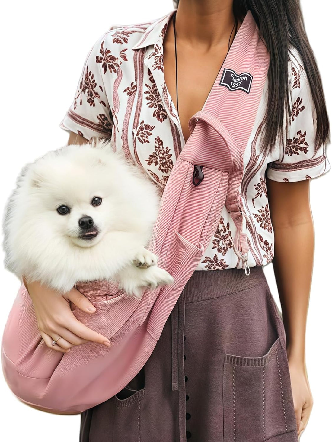 Dog Sling Carrier Soft Breathable for Small Dogs Cats 3-12 lbs
