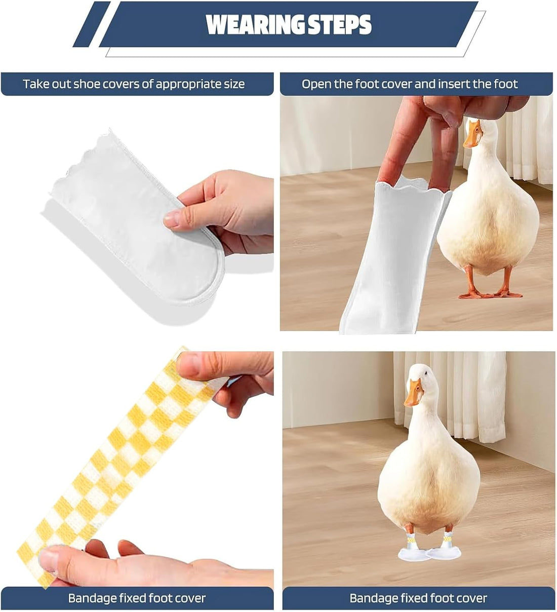 Disposable Duck Shoes for Real Ducks Feet Bumblefoot Care Supplies