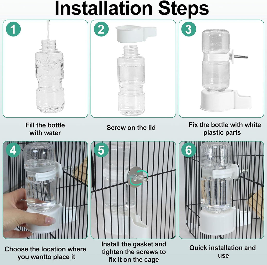 Bird Water Dispenser Plastic Bird Cage Hanging Drinking Device