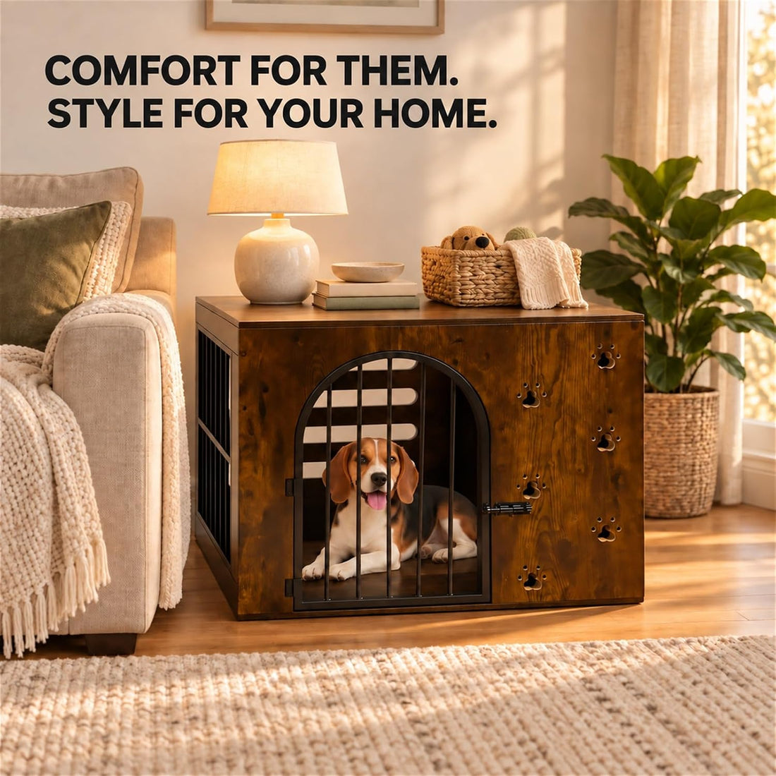 32 Inch Dog Crate Furniture for Small Medium Dogs