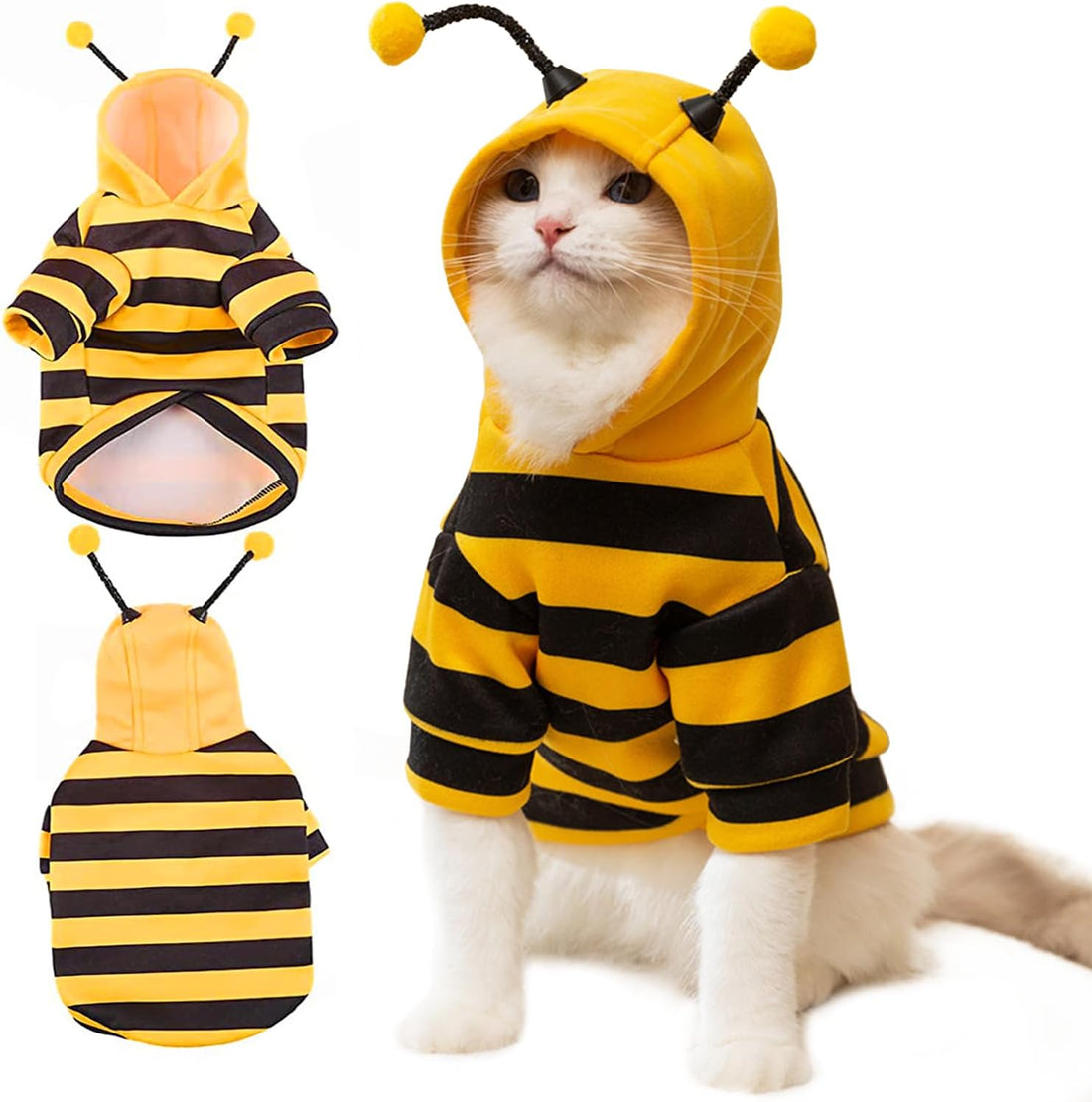 DENTRUN Sphynx Cat Sweater, Funny Bee Costume & Warm Breathable Top