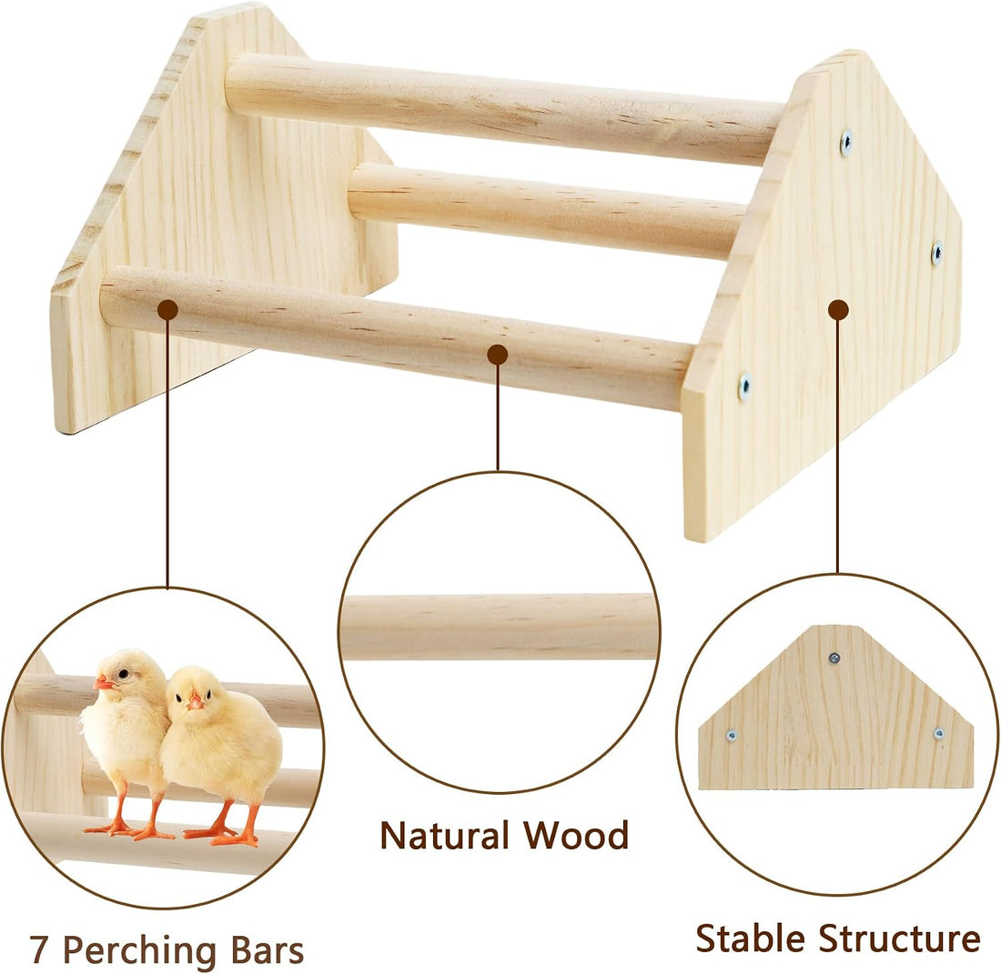 YLSURNY Baby Chicken Perch Strong Pine Wooden Chick Jungle Gym
