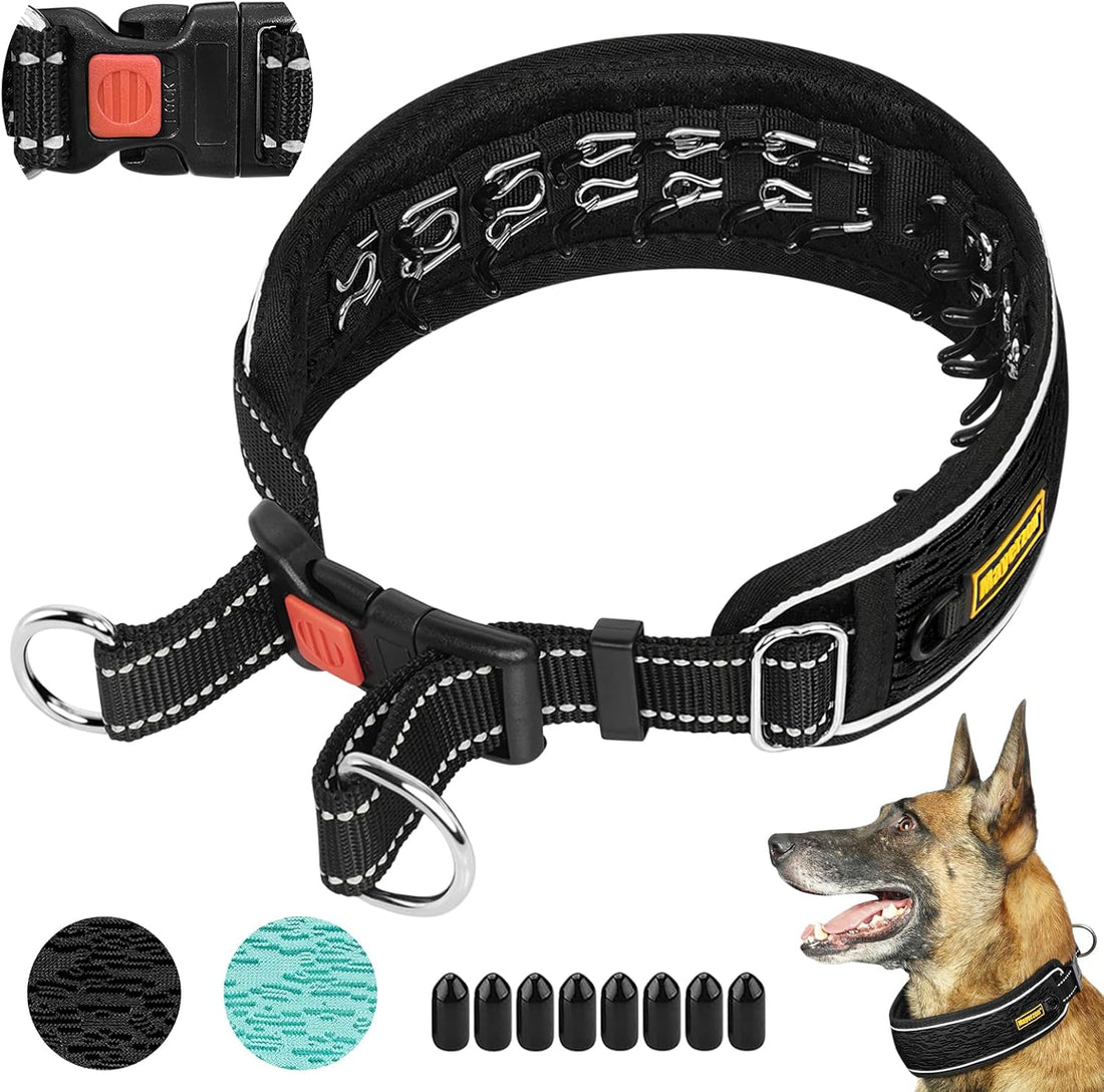 Mayerzon No Pull Collar for Large Medium Dogs Walking that Pull, Cyan