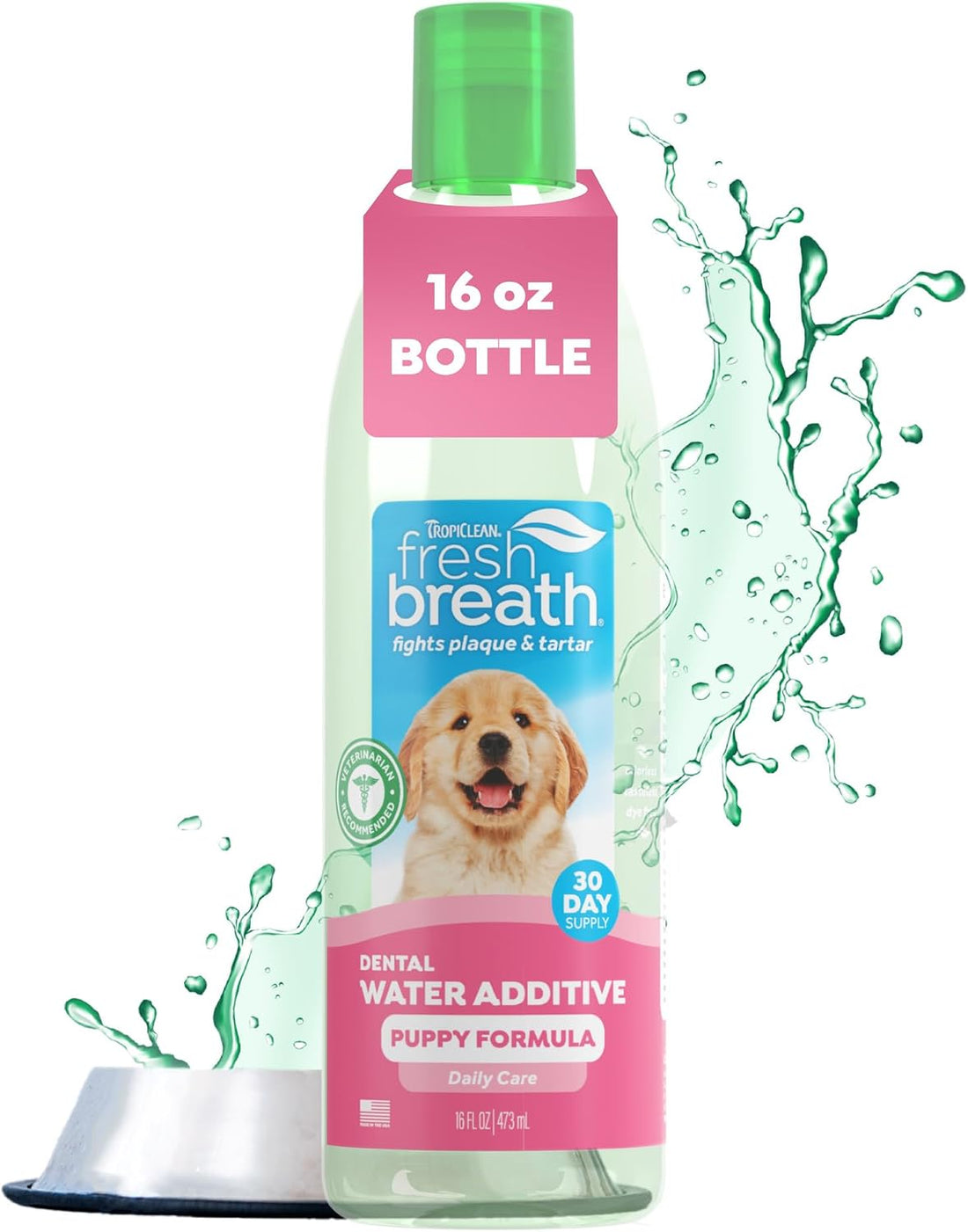TropiClean Fresh Breath Max Strenth Water Additive, Teeth Cleaning