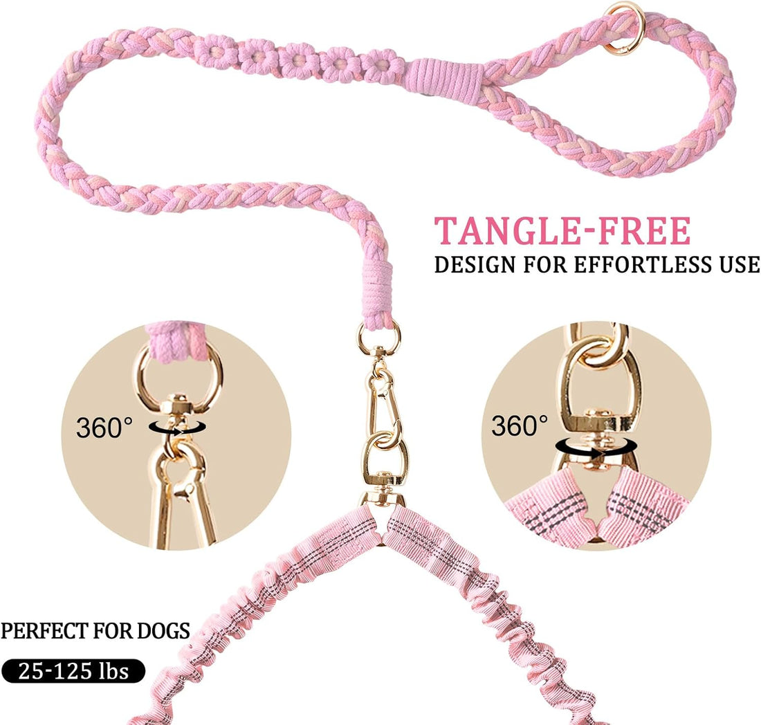 Double Dog Leash – Tangle-Free Dual Leash with 360° Swivel